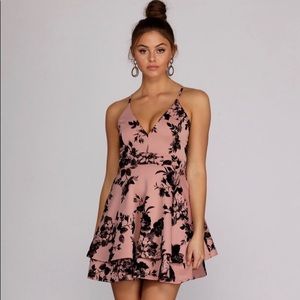 Windsor Flocked Floral Skater Dress